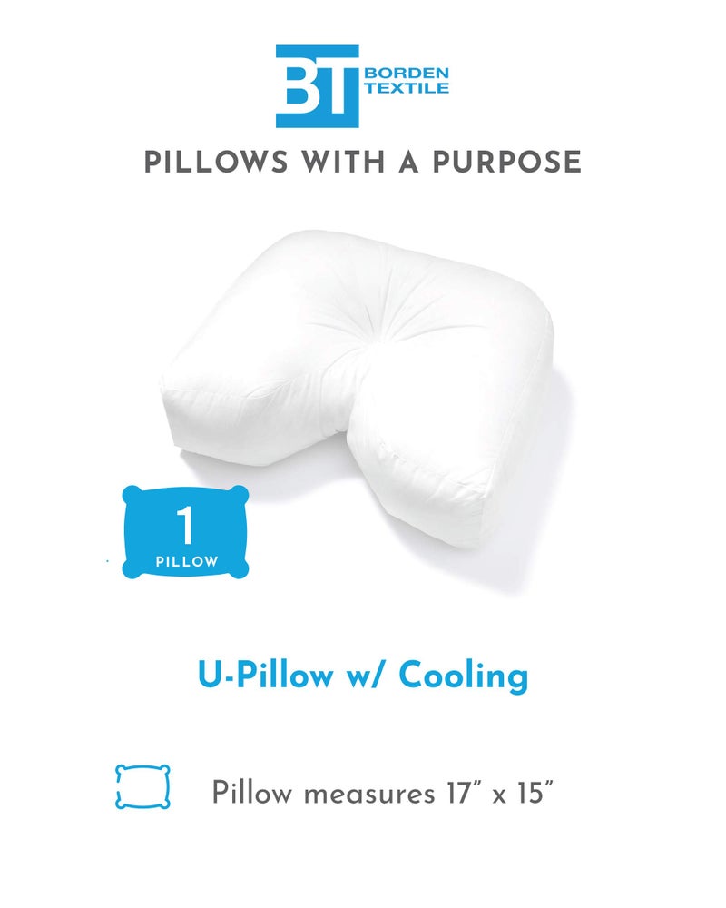 PILLOWS WITH A PURPOSE U Sleep Pillow Designed for Side Sleepers and Neck Pain Relief with Cooling - Image 3